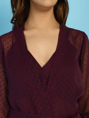 Dark Purple Babydoll with matching G-String & Robe