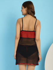 Black & Red Babydoll with G-String