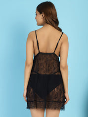 Black Lace Babydoll with matching G-String