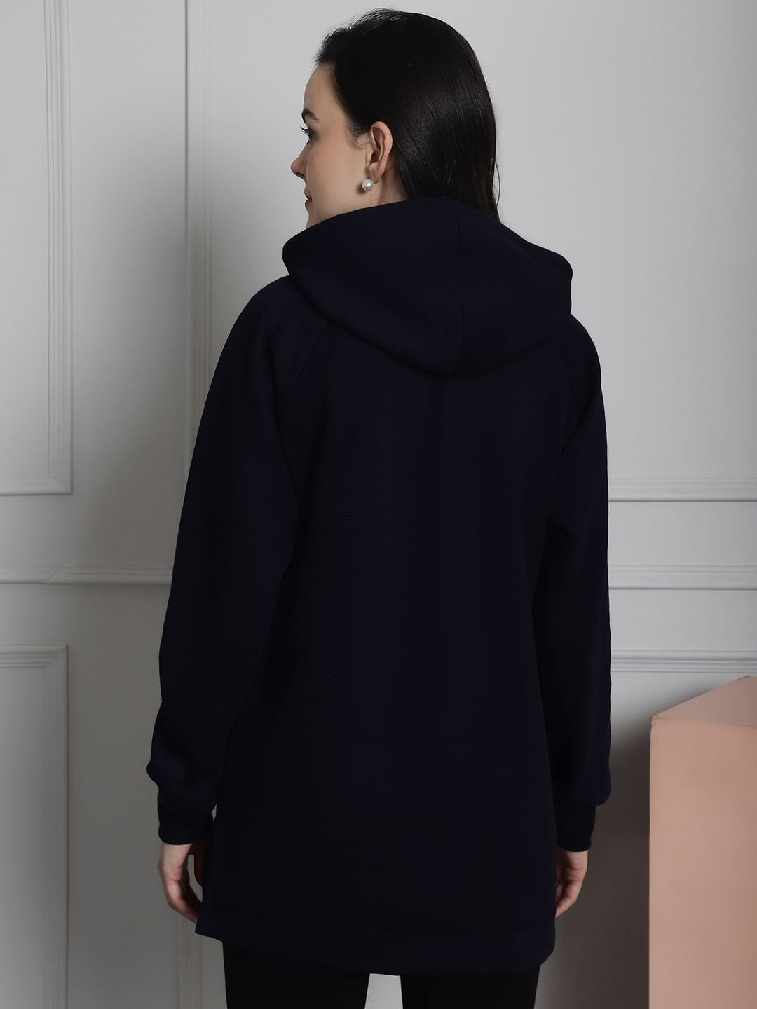 Black Winter Maternity Pullover Sweatshirt