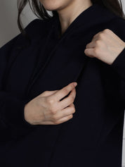 Black Winter Maternity Pullover Sweatshirt