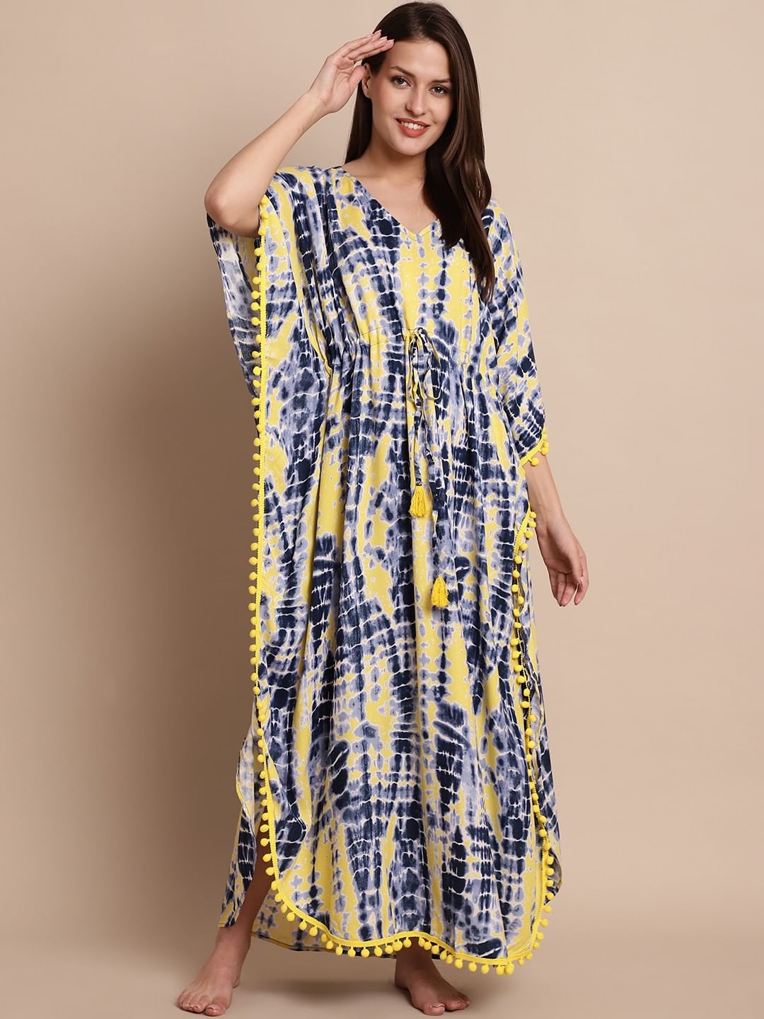 princess polly baby blue dress Multicolor Tie Dye Asymmetrical Flared Dress | EST-HC-1161