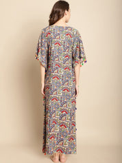 Abstract Print Multi Colour Kaftan