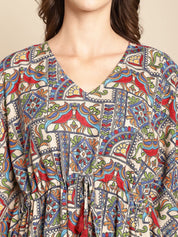 Abstract Print Multi Colour Kaftan