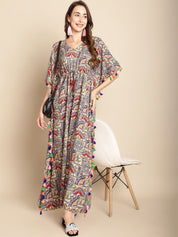 Abstract Print Multi Colour Kaftan