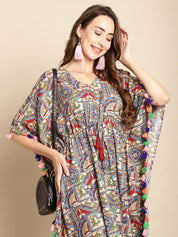 Abstract Print Multi Colour Kaftan