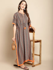 Printed Multi Colour Kaftan