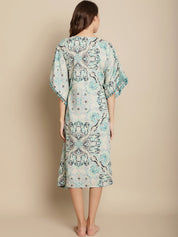 Floral Blue Maternity Kaftan