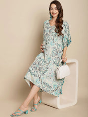 Floral Blue Maternity Kaftan