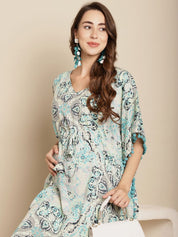 Floral Blue Maternity Kaftan