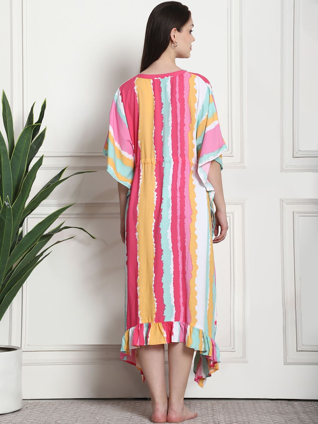 Striped Multi Rayon Maternity Kaftan