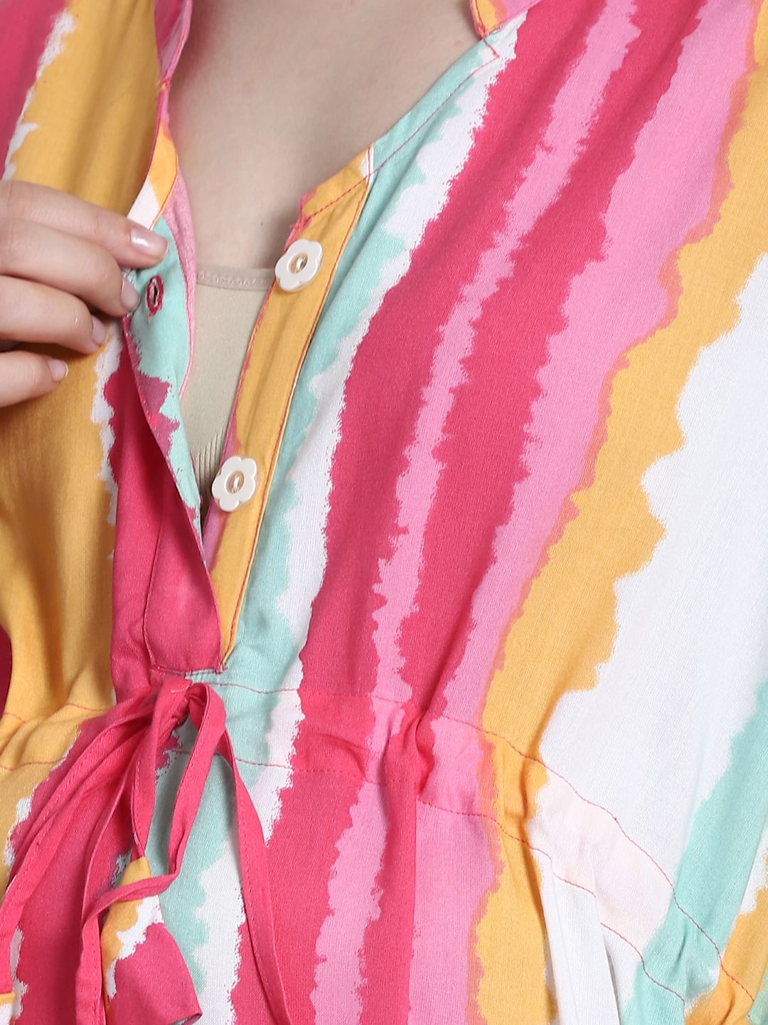 Striped Multi Rayon Maternity Kaftan