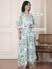 Blue Marble Rayon Maternity Kaftan
