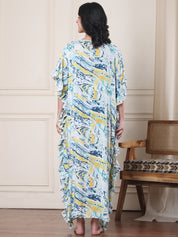 Blue Marble Rayon Maternity Kaftan
