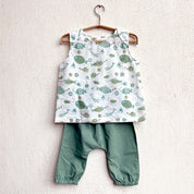 WHITEWATER KIDS UNISEX ORGANIC KOI JHABLA WITH MINT PANTS