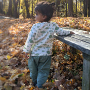 WHITEWATER KIDS UNISEX ORGANIC FISH PRINT KURTA + MINT PANTS