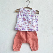 WHITEWATER KIDS UNISEX ORGANIC KOI PEACH JHABLA WITH PEACH PANTS