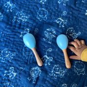 WHITEWATER KIDS WOODEN MARACAS SET - BLUE