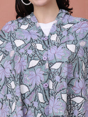 Floral Green Cotton Nursing Cover