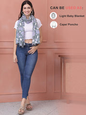 Floral Green Cotton Nursing Cover