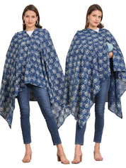 Blue Floral Cotton Nursing Cover