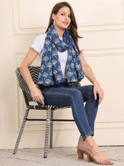 Blue Floral Cotton Nursing Cover