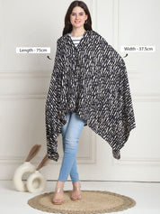 Printed Black Rayon Nursing Cover