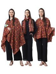 Floral Print Brown Cotton Nursing Cover