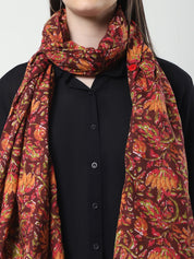 Floral Print Brown Cotton Nursing Cover