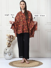 Floral Print Brown Cotton Nursing Cover