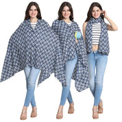 Floral Print Blue Cotton Nursing Cover