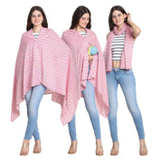 Printed Light Pink Cotton Nursing Cover