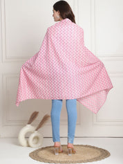Printed Light Pink Cotton Nursing Cover