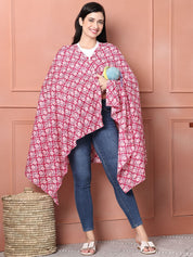 Pink Floral Cotton Nursing Cover