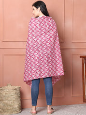 Pink Floral Cotton Nursing Cover