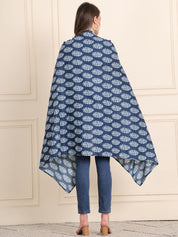 Blue Floral Cotton Nursing Cover