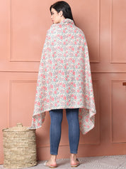 Peach Floral Cotton Nursing Cover