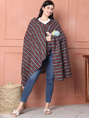 Black Geometric Cotton Nursing Cover