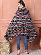 Black Geometric Cotton Nursing Cover