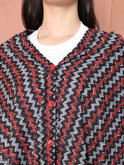 Black Geometric Cotton Nursing Cover