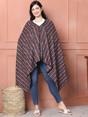 Black Geometric Cotton Nursing Cover