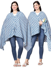 Light Blue Animal Cotton Nursing Cover