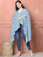 Light Blue Animal Cotton Nursing Cover