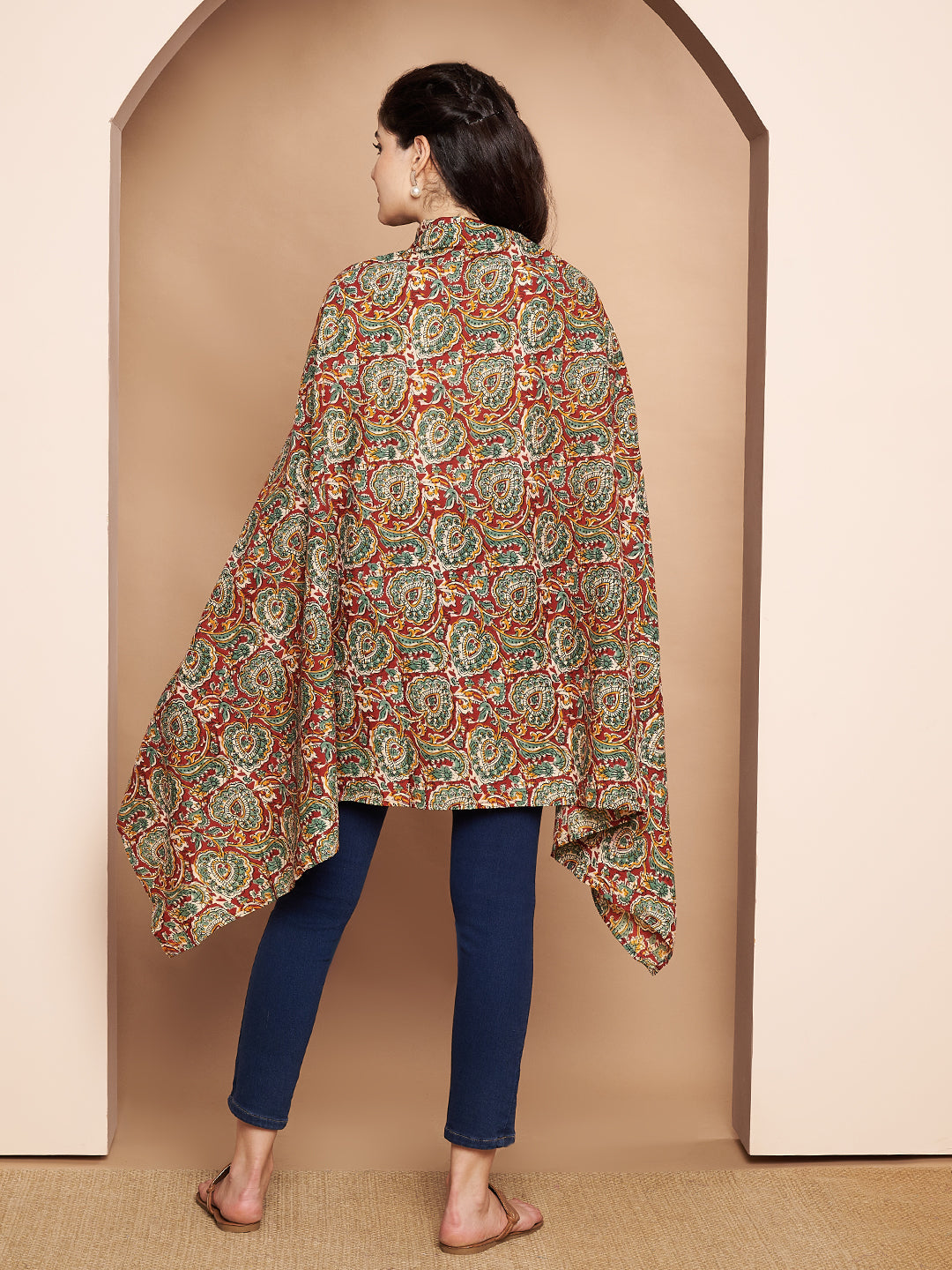 Maroon Paisley Cotton Nursing Cover