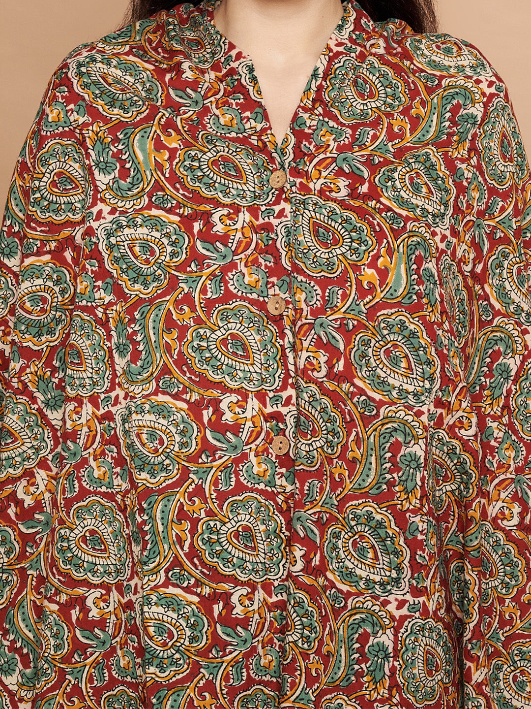 Maroon Paisley Cotton Nursing Cover