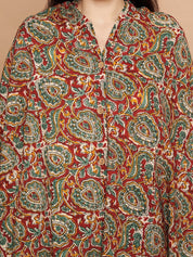 Maroon Paisley Cotton Nursing Cover