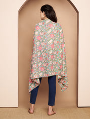 Green Floral Cotton Nursing Cover