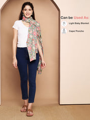 Green Floral Cotton Nursing Cover