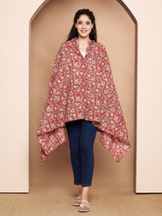 Red Floral Cotton Nursing Cover