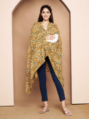 Mustard Floral Cotton Nursing Cover